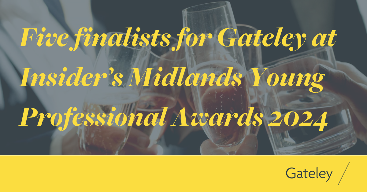 Five finalists for Gateley at Insider’s Midlands Young Professional ...
