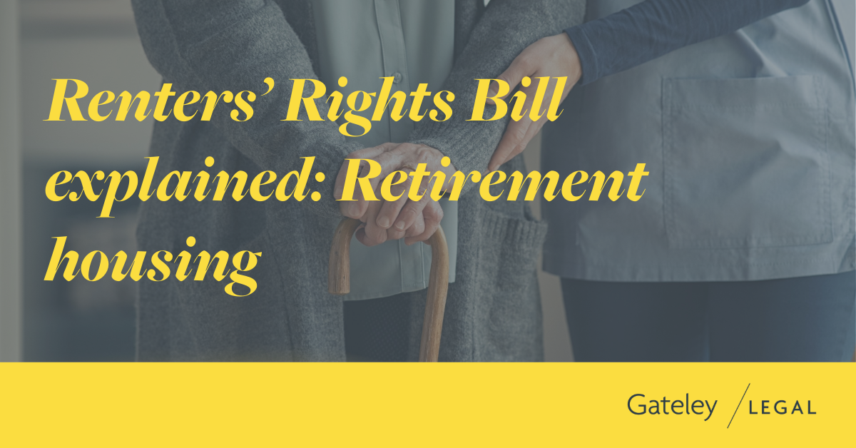 Renters’ Rights Bill explained: Retirement housing - Gateley