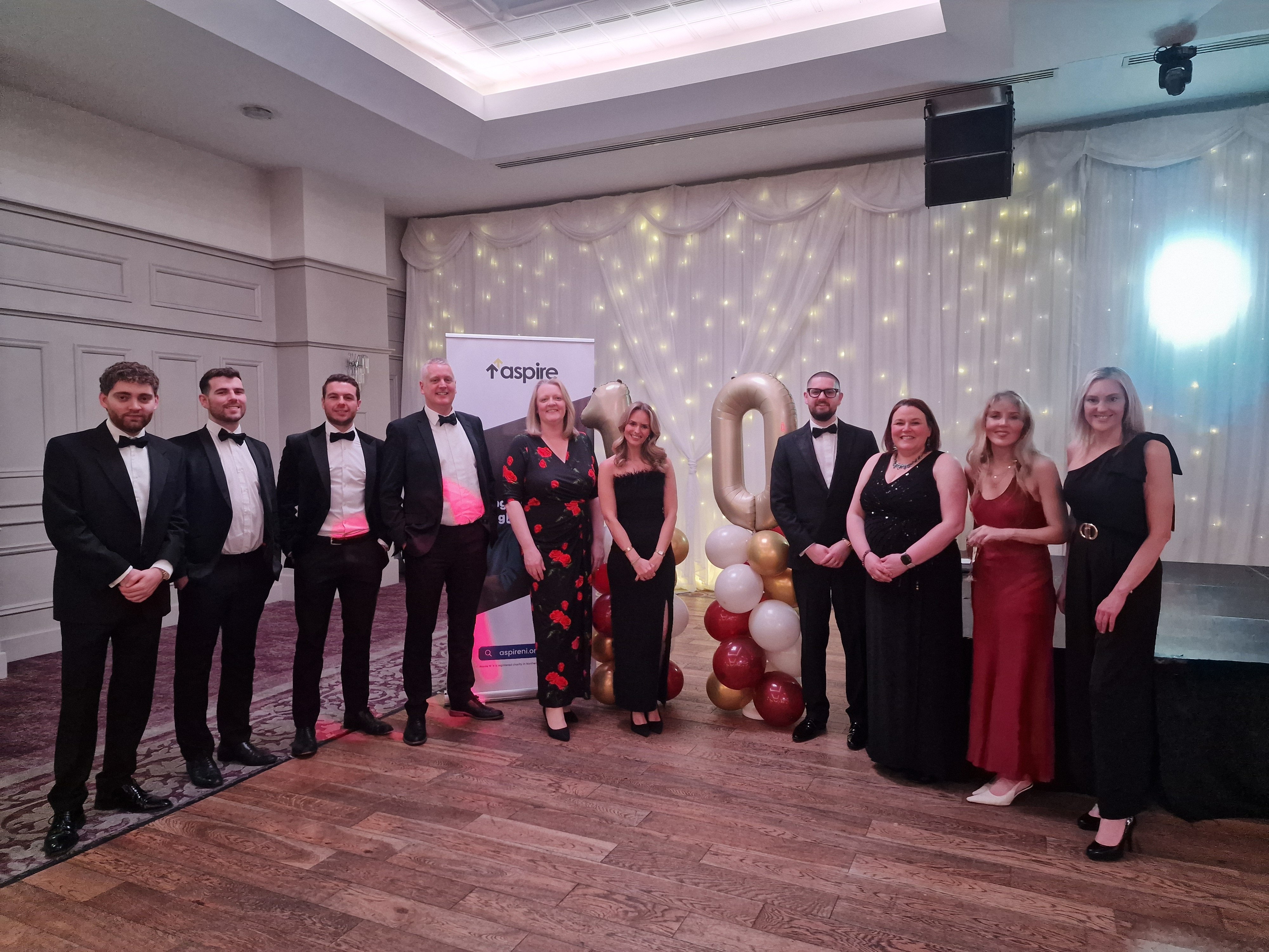 Group photo of all Gateley attendees at the Aspire Gala Ball