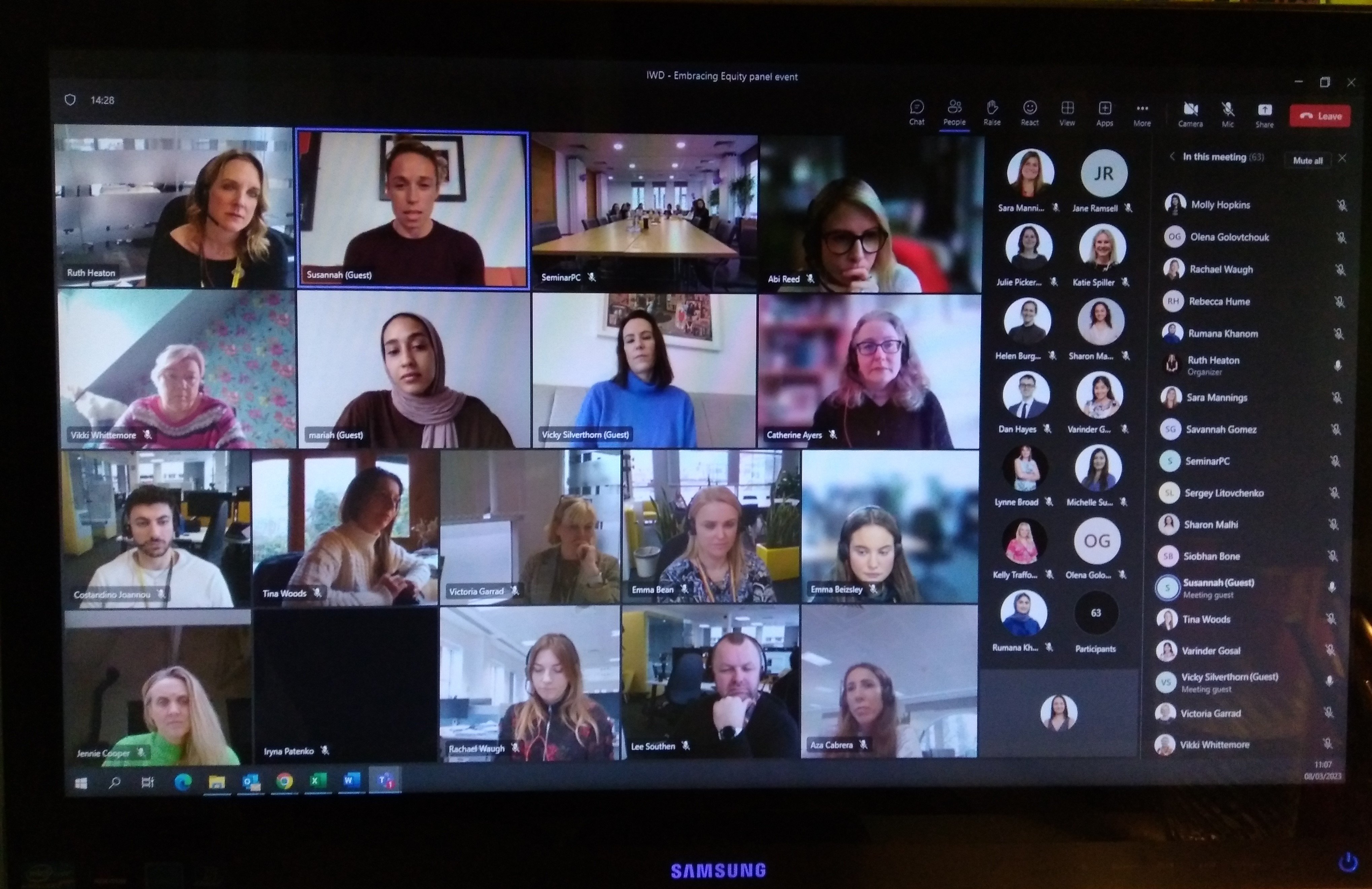 Photo of International Women’s Day 2023 virtual panel participants