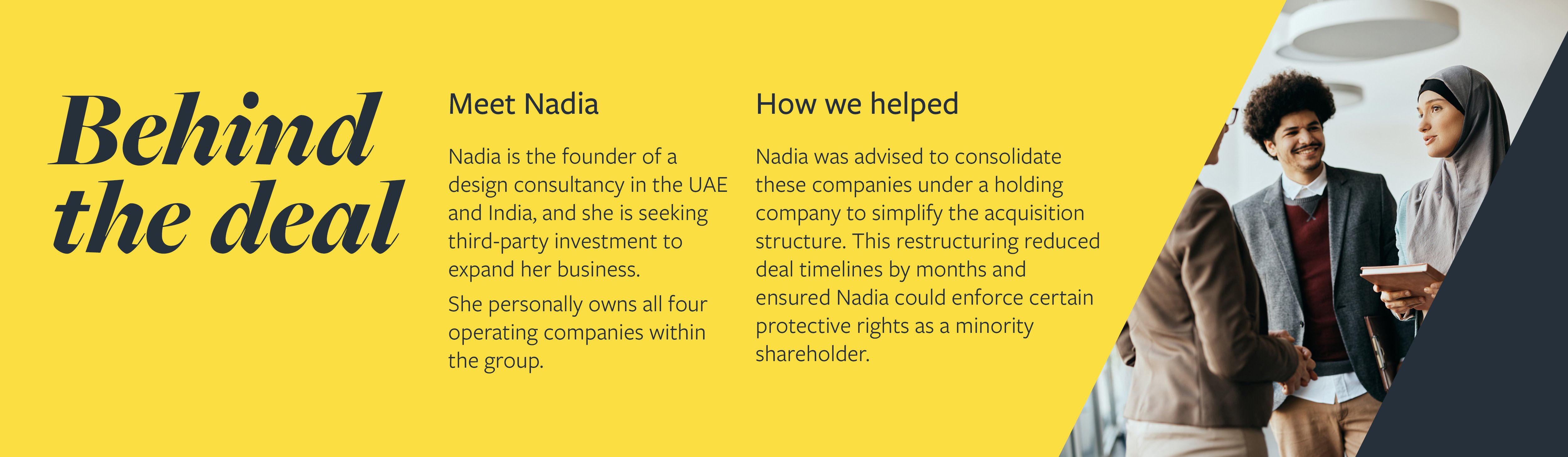 Behind the deal graphic