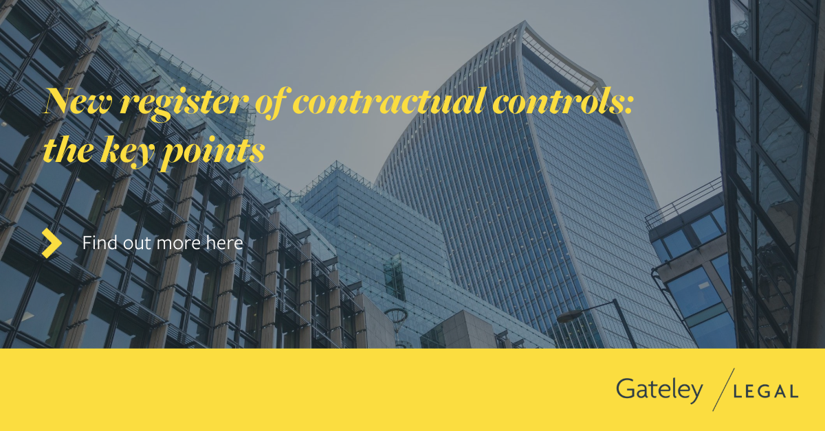 New register of contractual controls: the key points - Gateley