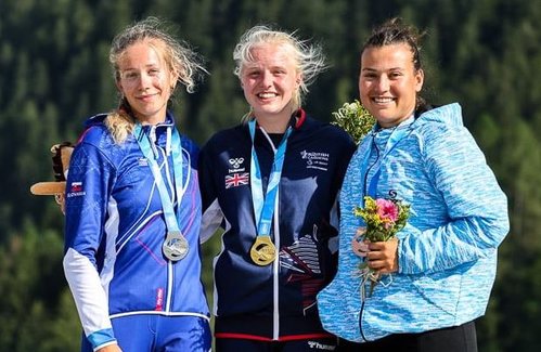 Photo of Greta Roeser with medal