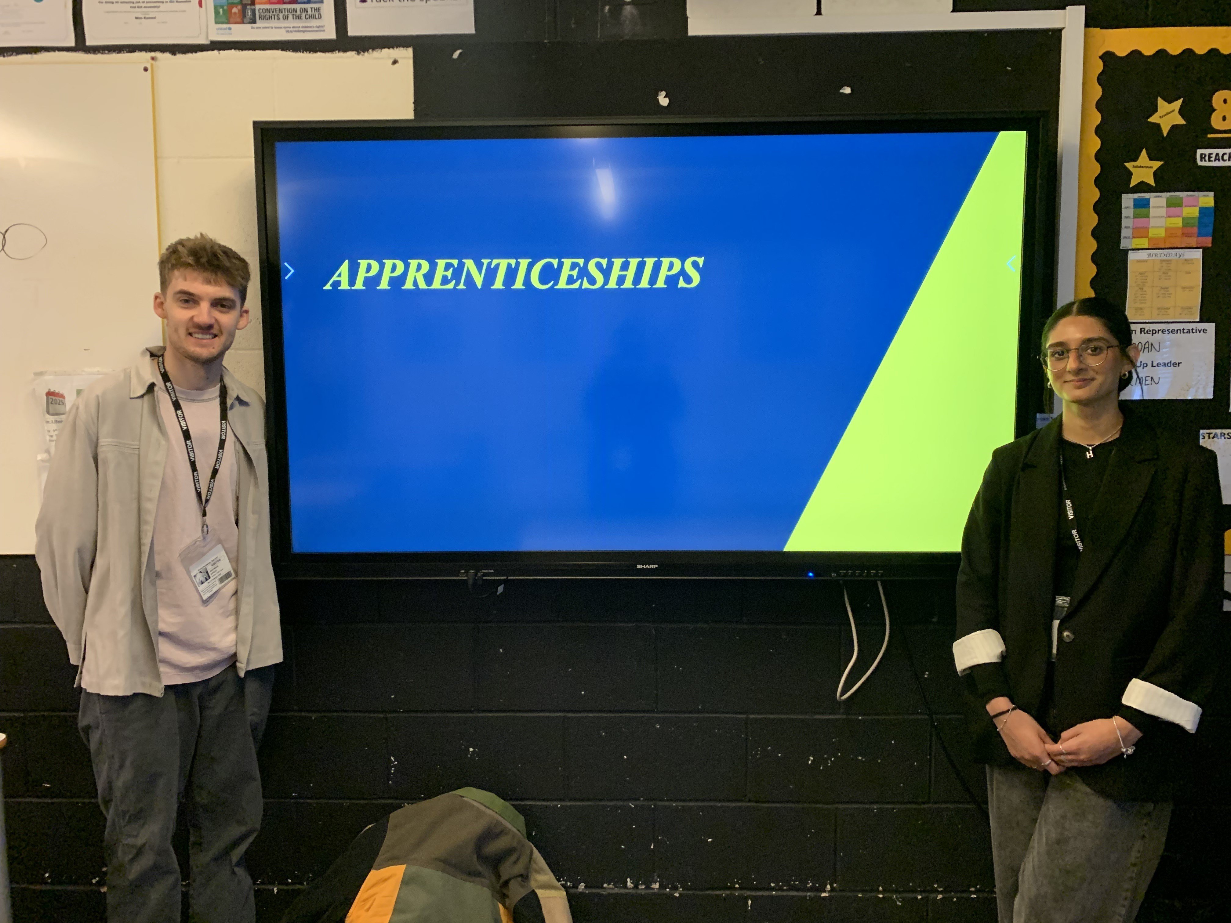 Staff at apprenticeship event