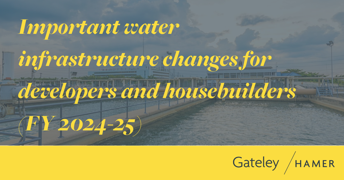 Important water infrastructure changes for developers and housebuilders ...