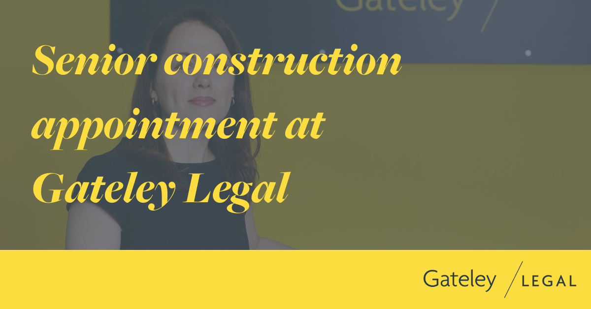 Senior construction appointment at Gateley Legal - Gateley