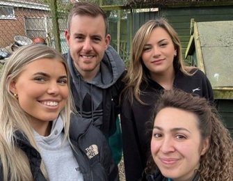 Photo of colleagues supporting Wythall Animal Sanctuary