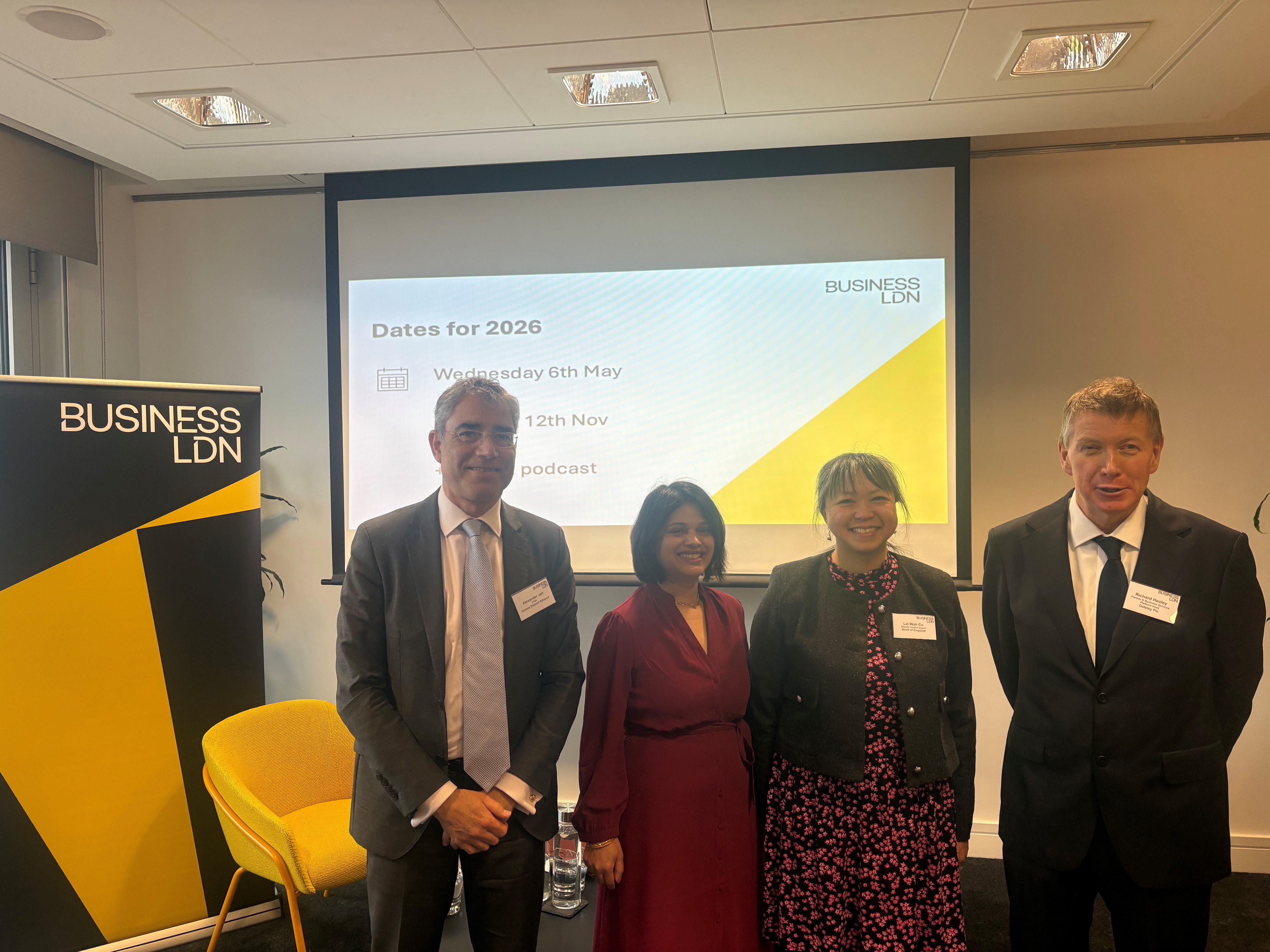 The speakers at the event