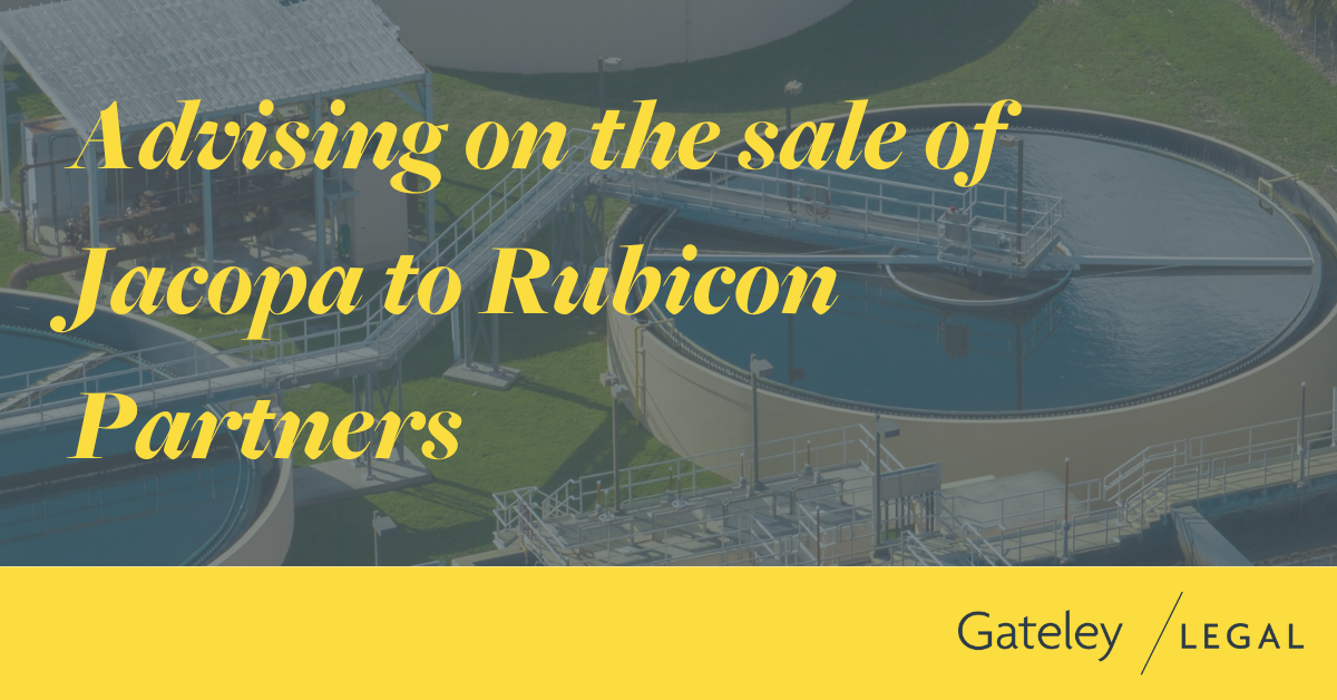 Advising on the sale of Jacopa to Rubicon Partners - Gateley