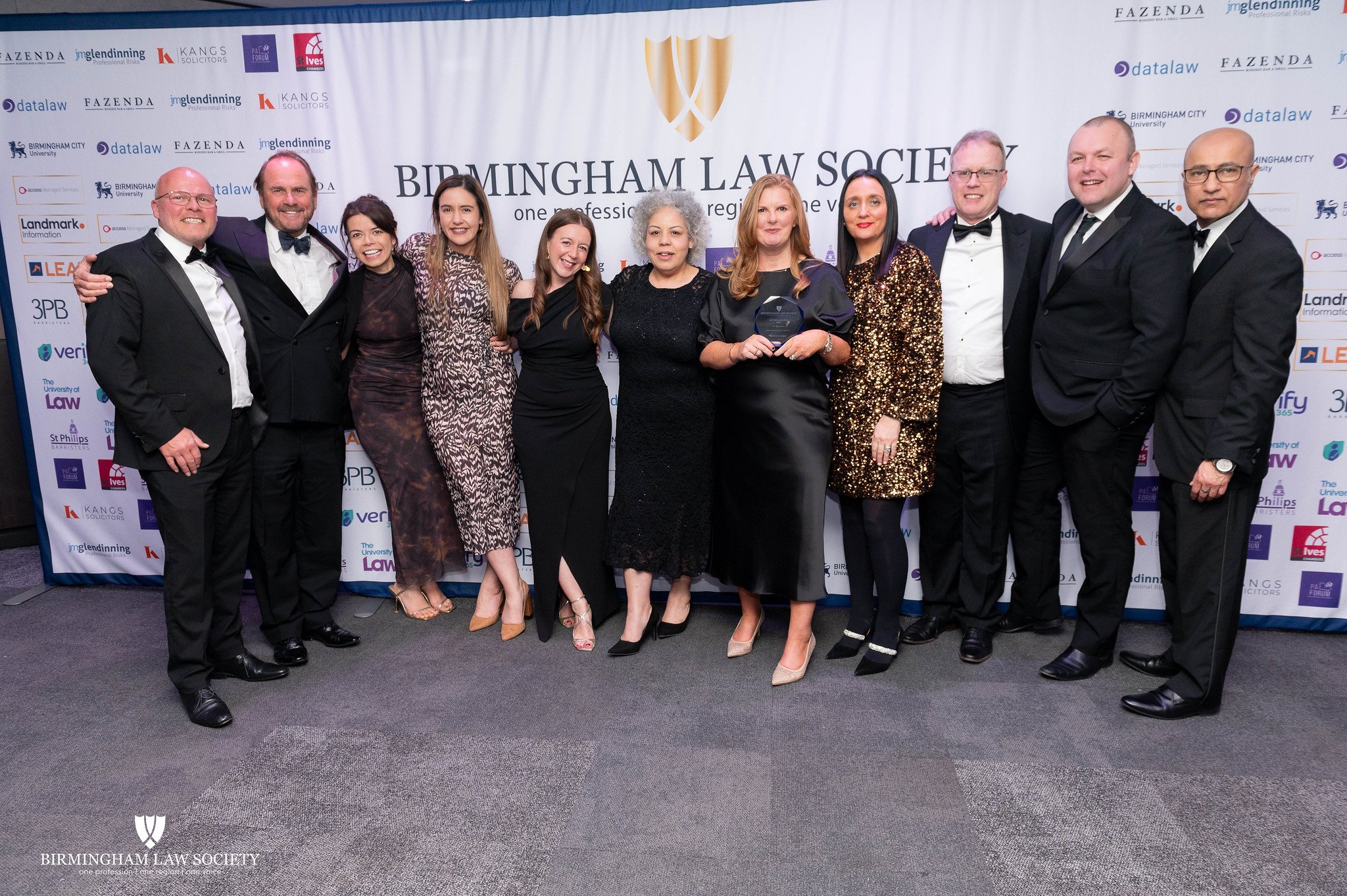 Photo of Gateley colleagues at Birmingham Law Society 2025 Legal Awards