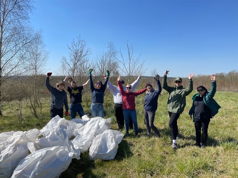 Photo of Talent Development team volunteering at the Heart of England Forest