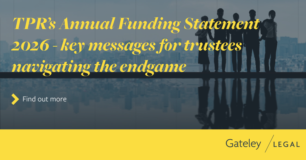TPR’s Annual Funding Statement 2026 - key messages for trustees ...