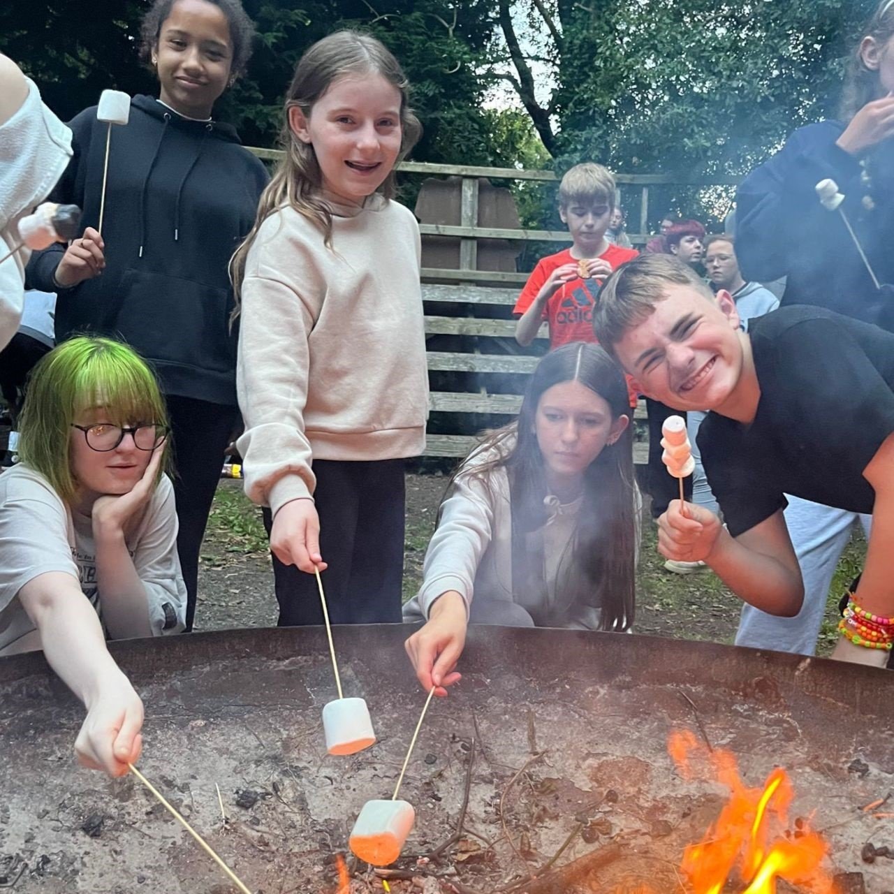 Photo of camp fire at Camp Aspire