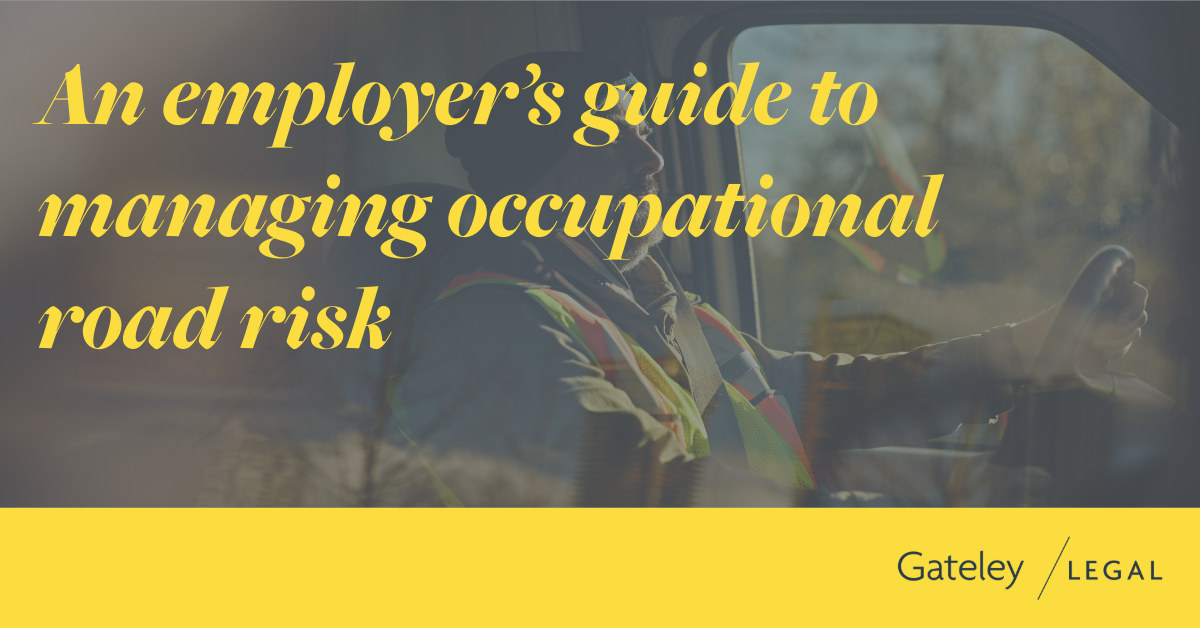 An employer’s guide to managing occupational road risk - Gateley