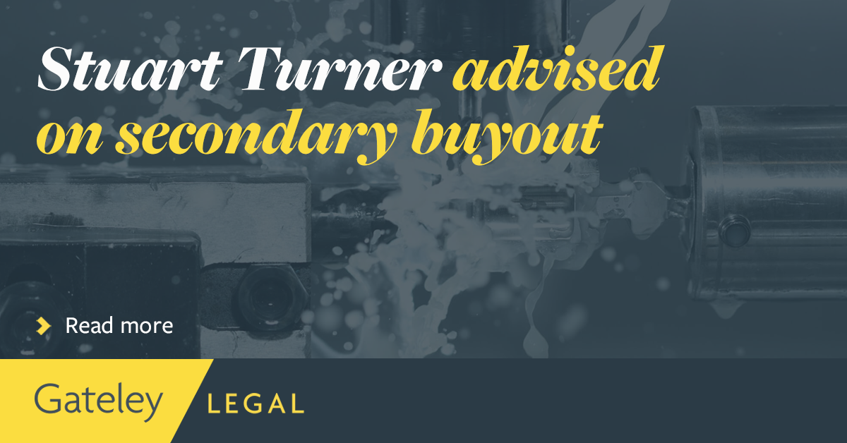 Advising shareholders and management of Stuart Turner on secondary ...