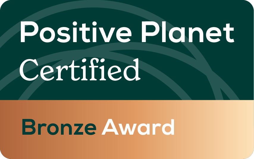 Positive planet certified bronze award logo