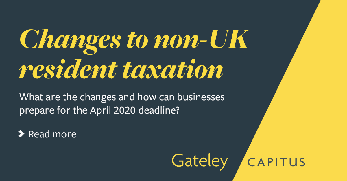 The changes to non-UK resident landlord taxation explained - Gateley