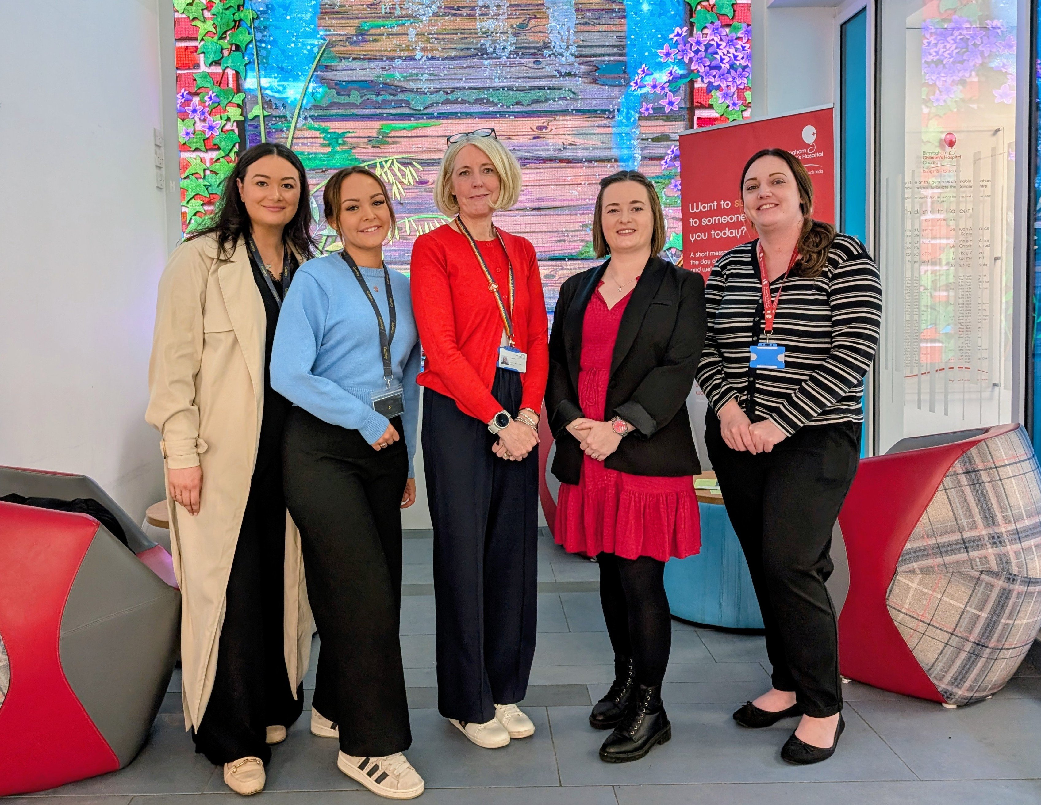 Photo of Gateley team at Birmingham Children's Hospital